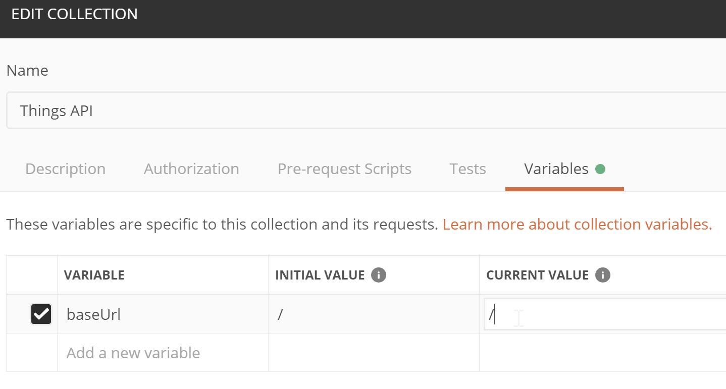 Wrong base URL in variables
