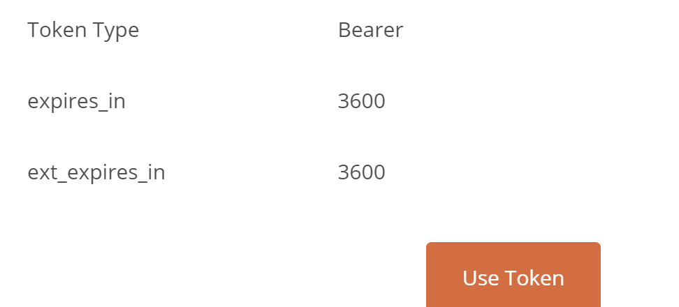 Token received successfully