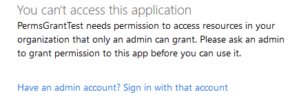 Option to log out and sign back in as admin